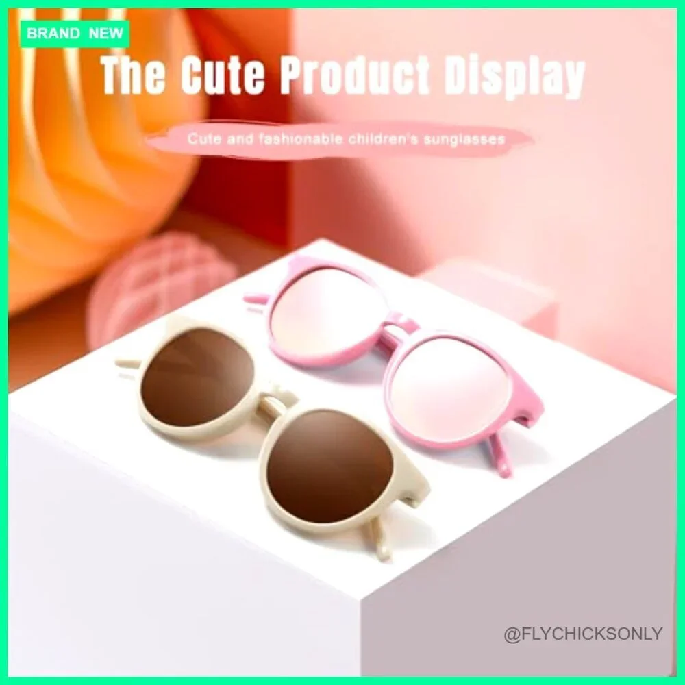 Flexible Polarized Sunglasses for Toddlers with UV Protection Strap